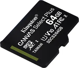 Карта пам'яті Kingston microSDHC/SDXC UHS-I Class 10 Canvas Select Plus 64Gb - мініатюра 2