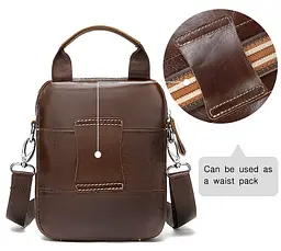 Чоловіча шкіряна сумка на пояс Vintage 19х15,5х4,5 см acs0018177 - мініатюра 6