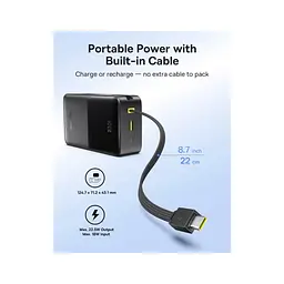 Батарея універсальна Baseus EnerFill FC51 Bipow2 Pro 30000mAh 22,5W build cab.USB-C black (E0028100) - мініатюра 8