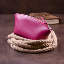 Жіноча косметичка зі шкіри Amelin Grande Pelle 11301 фуксія - мініатюра 8