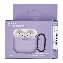 Чохол Silicone Case 1,2mm for AirPods 4 Purple - мініатюра 2