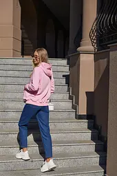 Худі для вагітних, годуючих світшот для майбутніх мам тринитка без начісу Chelm S-M (42-44) Lullababe рожевий - мініатюра 8