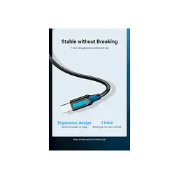 Кабель для принтера USB 2.0 AM/BM 1.5m 480Mbps PVC black Vention (COQBG) - мініатюра 9