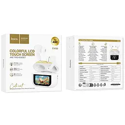 Бездротові TWS навушники Hoco EW88 Rampino with Touch Screen ANC White - мініатюра 2