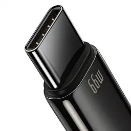 Кабель Baseus Tungsten Gold Fast Charging Cable USB to Type-C 66W 1m CATWJ-B01 Black - мініатюра 5