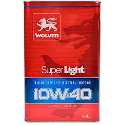 Автомобільна моторна олива WOLVER Super Light 10W-40 5л 4260360943904