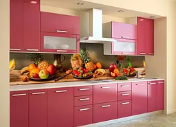 Кухонний фартух Ананаси для кухні наклейка овочі фрукти Натюрморт Коричневий 60х300 см Happy Pocket Z180430 - мініатюра 2