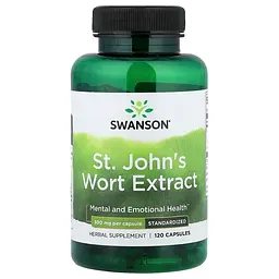 Екстракт звіробою St. John's Wort Extract 300 mg Standardized, 120 капсул Swanson vit0004332
