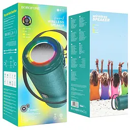 Bluetooth Колонка Borofone BR13 Young sports Peacoc Blue - мініатюра 2