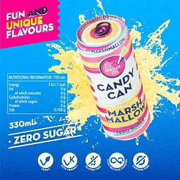 Напій Candy Can Sparkling Marshmallow Zero Sugar 330 мл - мініатюра 6