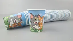 Склянки паперові одноразові, 175 мл, TOM and JERRY, ST, 50 штук, для гарячих і холодних напоїв