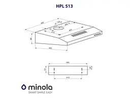 Витяжка Minola HPL 513 BR - мініатюра 4