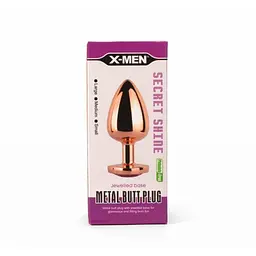 Анальна пробка Secret Shine X-Men, 9,5 см (золотий) - мініатюра 4