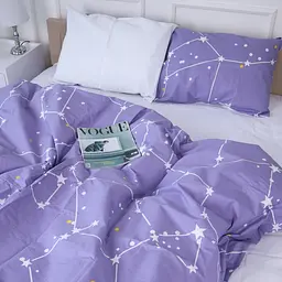 Простирадло MirSon Бязь 17-4742 Constellation 200x220 см біле (2200008929251) - мініатюра 2