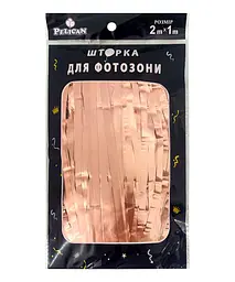 Шторка для фотозони PELICAN "Матова фольга" 1х2м рожеве золото "Матова фольга" #133 - мініатюра 2