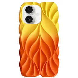 TPU чохол Leaf для Apple iPhone 16 (6.1) Yellow / Orange