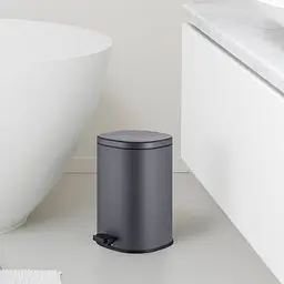 Відро для сміття з плавним закриттям овальне Mixxus Premium Olivary-TC0105 5 л graphite MI7063, Графит - мініатюра 3