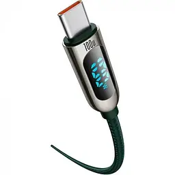 Кабель Baseus Display Fast Charging Data Cable Type-C to Type-C 100W 1m CATSK-B06 Green - мініатюра 2