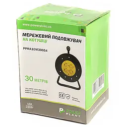 Мережевий фільтр PowerPlant JY-2002/30 на 4 розетки чорно-жовтий 30 м (PPRA10M300S4) - мініатюра 4