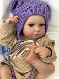 Силіконова колекційна лялька реборн пупс reborn новонароджена дівчинка немовля мені Reborn Dolls det0018809 - мініатюра 7
