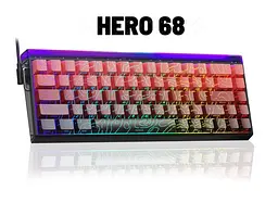 Магнітна клавіатура AULA HERO 68 HE / 60% / Дротове підключення / Sea Emperor Magnetic Switch / Red Lines - мініатюра 2