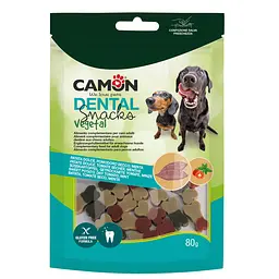 Ласощі Camon Dental Snak кісточки двоколірні з солодкої картоплі зі смаком м'яти, сушених томатів 80 г