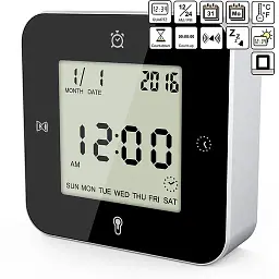 Годинник настільний Technoline WT344 Black/Silver (WT344) - мініатюра 2