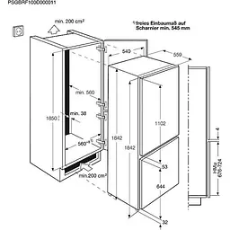 Холодильник, що вбудовується Electrolux ENN93153AW 184 см 292 л TwinTech FrostFree FreshZone A+ Білий (ENN93153AW) - мініатюра 2