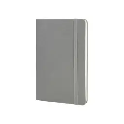 Книга записна Optima Vivella А5, м'яка обкладинка, гумка, білий блок, лінія, сіра (O27104-10)