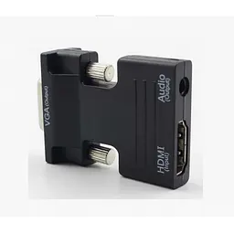 Конвертер HDMI на VGA OUT з аудіокабелем 3.5 мм, перехідник для ноутбука, проєктора, телевізора - мініатюра 2