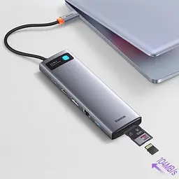 Хаб розгалужувач Baseus Metal Gleam 12-in-1 (WKWG020213) - мініатюра 4