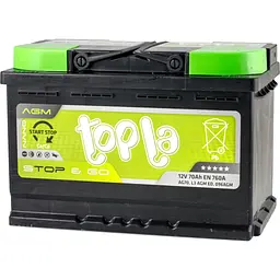 Акумулятор автомобільний Topla 70 Ah/12V AGM Euro (114 070) - мініатюра 1