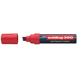 Маркер Edding Permanent e-390, 4 – 12 мм, клиноподібний, червоний (e-390/02)
