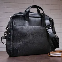 Чоловіча шкіряна сумка для ноутбука SHVIGEL 37х31х8 см sum0012569 - мініатюра 7