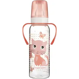 Тританова пляшечка з ручками Canpol Babies Ферма: Котик 250 мл (11/845)