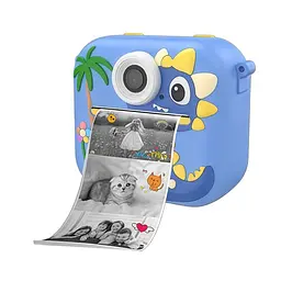 Дитячий Фотоапарат-принтер Динозавр DIY TOYS CJ-4978946-B Блакитний shop (6900072321789)