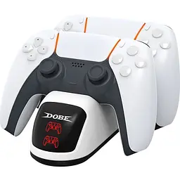 Зарядна станція Dobe Dual TP5-0515X для PS5 DualSense White [165291] - мініатюра 3