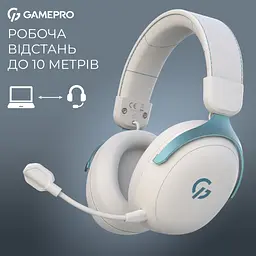 Навушники GamePro Asgard Freya Pro Wireless White/Blue (HSW201WB) - мініатюра 7