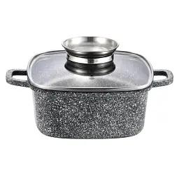 Кастрюля Gusto квадратное покрытие Ceramic Snow 3,5 л (GT-2704-22)