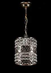 Стельова люстра E27 Splendid Ray L390/1M (15) FGD, 1 лампа, висота 45 см, золото-білий, сучасний стиль для дому