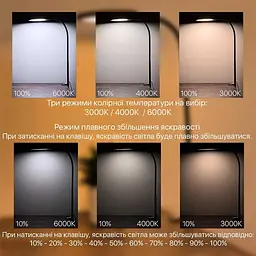 Світильник настільний LED FLEX 10W 3000-6500К чорний Violux ( 541101 ) - мініатюра 6