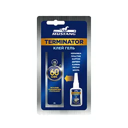 Суперклей-гель універсальний Mustang TERMINATOR 20 г прозорий, надміцний TMG22 - мініатюра 3