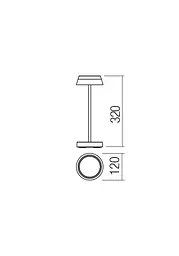 Світльник настільний вуличний ILUNA VE LED SMD2.5W IP65 BK 2700/3000K (5.1.2) Redo 90312 - мініатюра 2