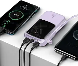 Power Bank Baseus Qpow Digital Display 10000mAh 15W with Lightning Cable (PPQD050105) Purple EU - мініатюра 6