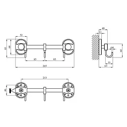 Гачок для ванної кімнати Kroner KRM Elbe - ACC2914-3 CV022875, Хром - мініатюра 2