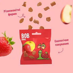 Набір натуральних фруктових снеків Bob Snail Яблуко-Груша та Яблуко-Полуниця 160 г - мініатюра 4