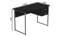 Комп'ютерний стіл Таккота 75x120x60 сірий ДСП Сосна Кембра 16мм FRD-102314 - мініатюра 6