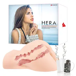 Мастурбатор Kokos Hera Hip Real 2WayPlus з функцією масажу та вібрацією - мініатюра 8