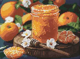 Набір з алмазною мозаїкою на підрамнику Мандаринове варення Ideyka AMO8128, 30x40 см