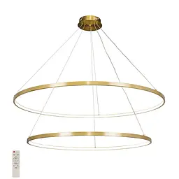 Люстра стельова LED Levistella 7529832-2A BRONZE LED (800+1000), 130W, діаметр 800/1000 мм, бронзовий метал, сучасний стиль для